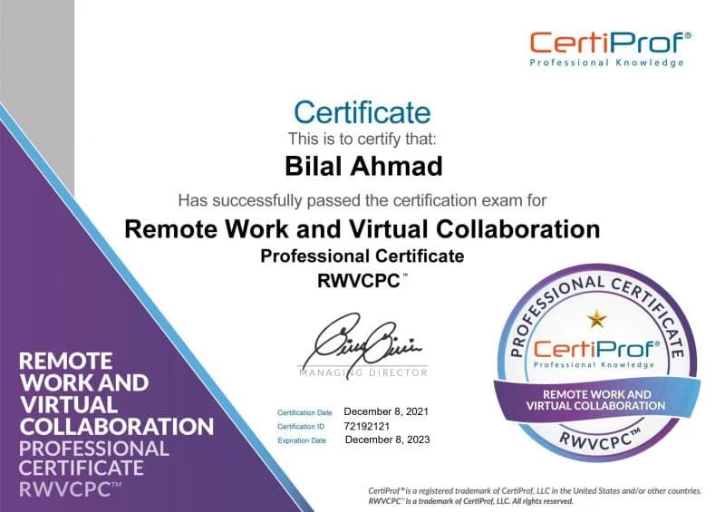 Remote Work Certification