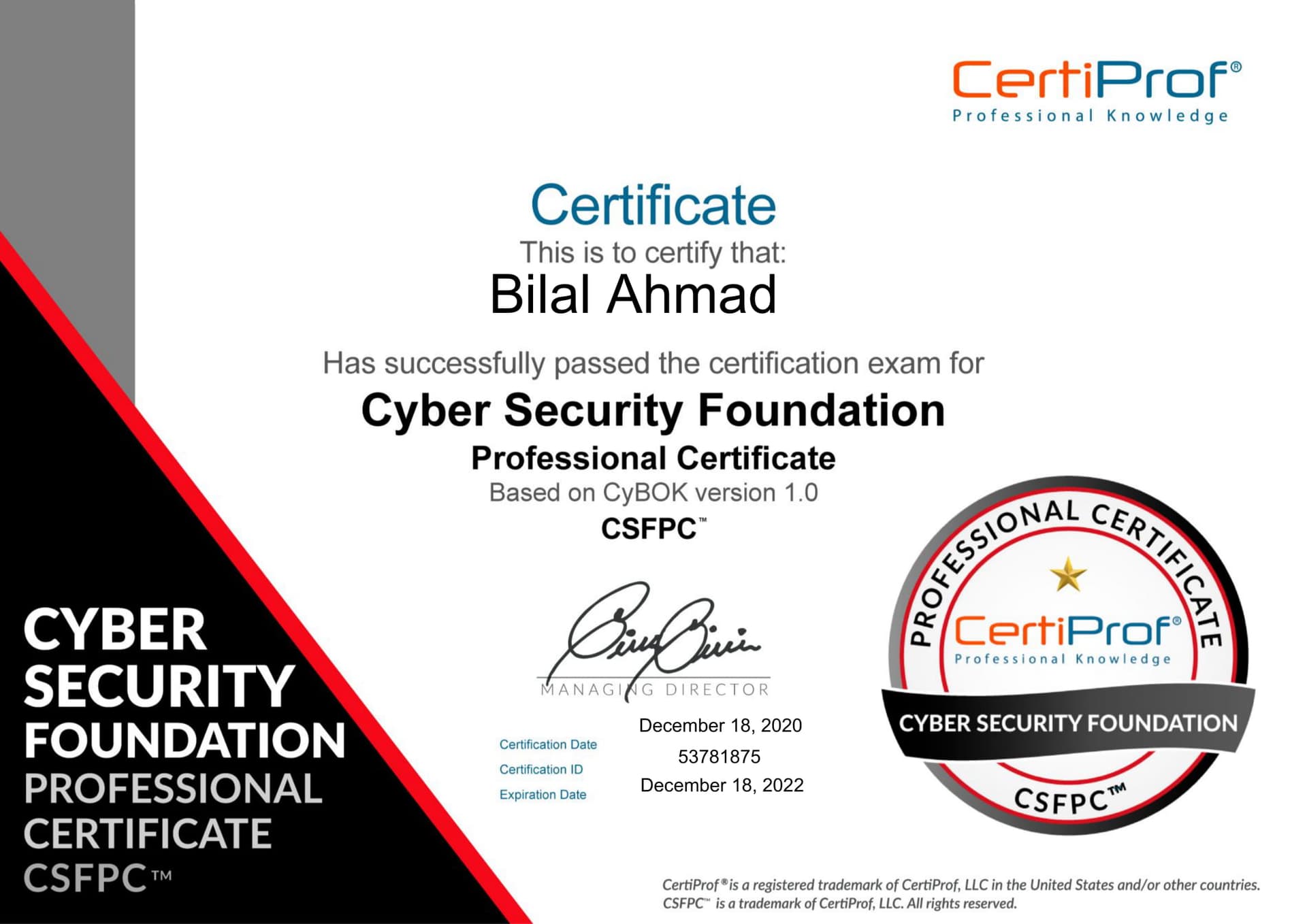 Security Foundation Professional Certificate